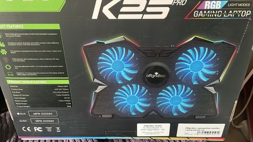 Laptop Kühler von Offgridtec K25 leise mit 2 USB Anschlüssen höhenverstellbar