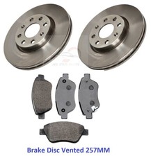 VAUXHALL ADAM + ADAM ROCKS 1.2 1.4 FRONT 2 VENTED BRAKE DISCS AND PADS SET