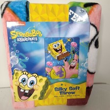 SPONGE BOB  PATRICK Nickelodeon light weight fleece throw NEW.