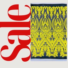 Damask Design Sequins Embroider 4 Way Stretch Mesh Fabric By Yard