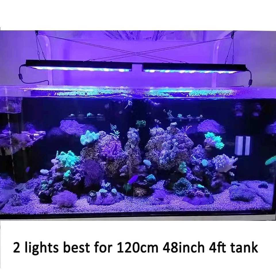 2PCS PopBloom Led Aquarium Light Full Spectrum for 120cm Marine Reef Coral Tank - Image 2 of 4