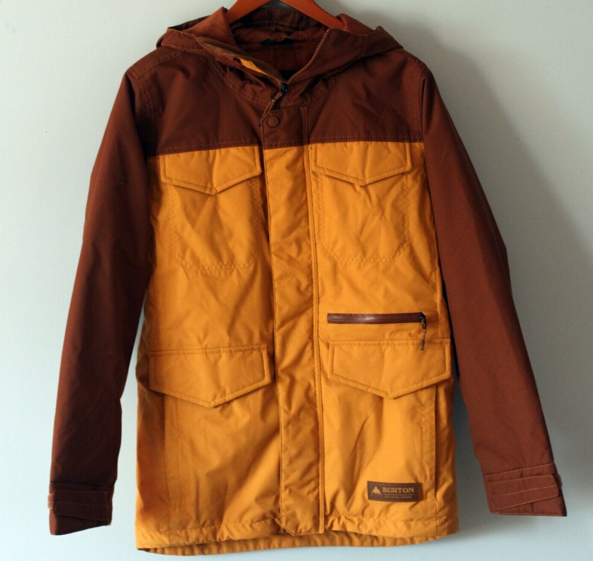 Burton バートン　防水フード付きジャケット 黒茶　メンズ　L Burton バートン 防水フード付きジャケット 黒茶 メンズ L