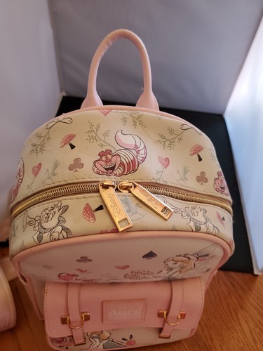 Authentic Disney Alice In Wonderland Pink Mini Backpack Preowned - Picture 8 of 18