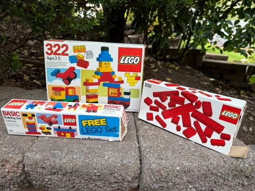 Vintage Lego Set Boxes.....#322, #830 & Free Lego Set......All Empty