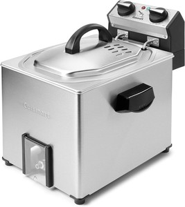 Cuisinart CDF-500FR Extra-Large Rotisserie Deep Fryer, Silver - Refurbished