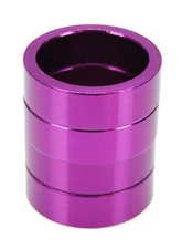 Bicycle MINI BMX ROAD MTB headset spacers 1" threadless (SET of 4) 10mm - PURPLE