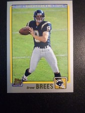 2001 Topps - Drew Brees #328 (RC) Rookie Card EX. rookie card picture