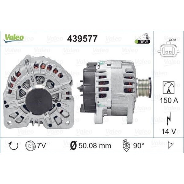 Valeo Generator Lichtmaschine 150A 14V FüR Renault Megane II Grand ScéNic III-image