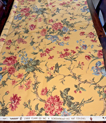 Vintage Cyrus Clark Chintz Fabric WINDSOR 1 .3 Square Yards