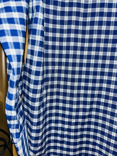 Camisa Member's Mark Oxford elástica manga larga azul/blanco a cuadros grande-NUEVA CON ETIQUETAS - Imagen 9 de 13
