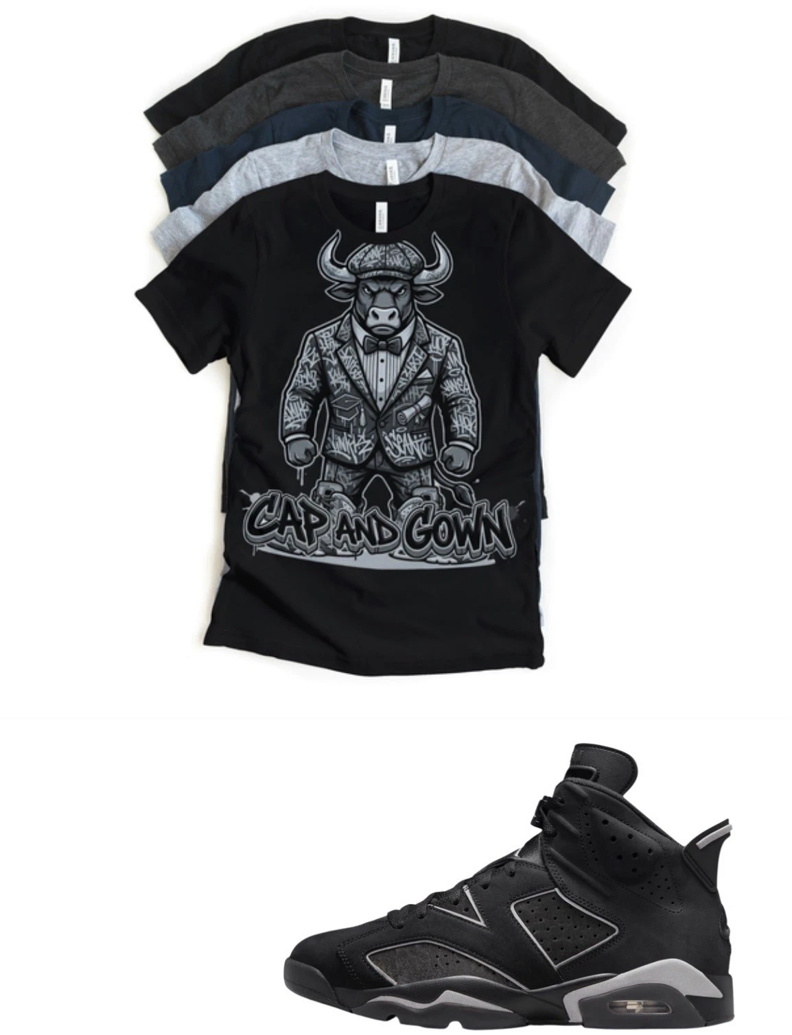 Jordan 6 Cap and Gown Matching T-Shirt – No Bull Sneaker Match Tee