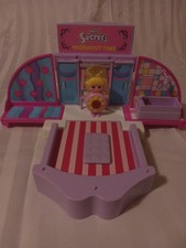 Vtg  1985 SWEET SECRETS Workout Time Playset Clock+ Workout Blonde Girl & Mat
