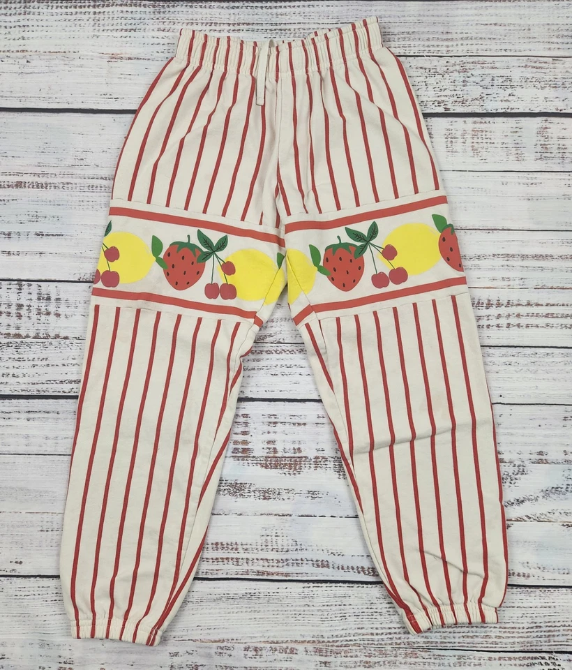 Pantalones Mini Rodini Algodón Orgánico Fruta Rayas - Talla 9-11Y Foto 2 de 4