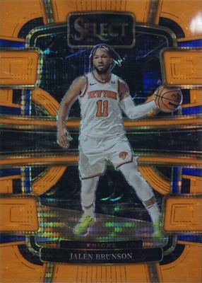 2023-24 Panini Select - Neon Orange Pulsar Prizms FOTL #7 Jalen Brunson /15 VG