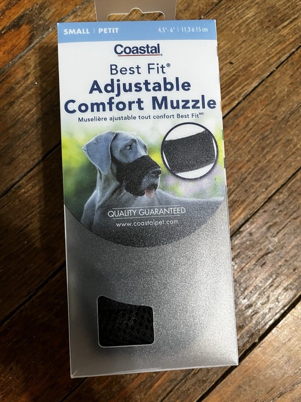 Coastal Pet Best Fit Adjustable Comfort Muzzle for Dogs Size S Black New In Box