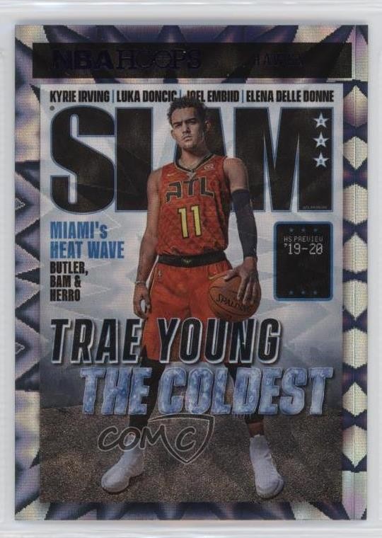 2020-21 Panini NBA Hoops Slam Purple Explosion Trae Young #6 04ag