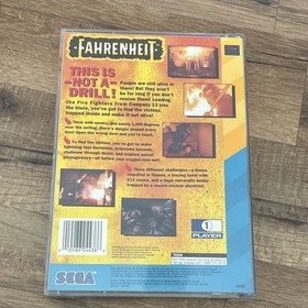 SEGA Fahrenheit Original CD Jewel Case Box Art for SEGA CD 32X Platform