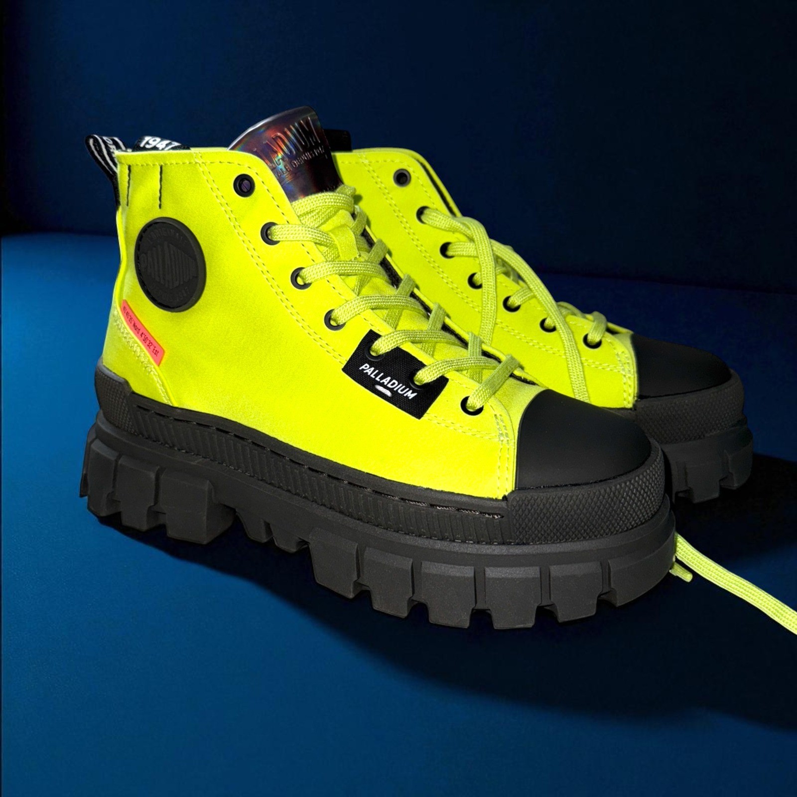 SAOLA Nuovo senza scatola palladio giallo fluo REVOLT HI TX platform donna taglia 7 suola grossa