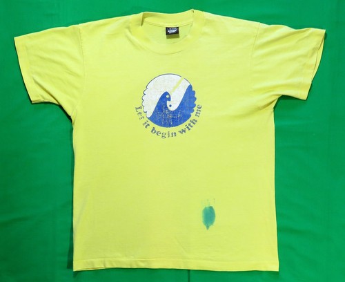 1980's Vintage T Shirt Let It Begin With Me Screen Stars Best 50/50 Peace Dove