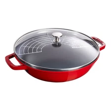 Staub Cast Iron 12-inch, Perfect Pan, Cherry