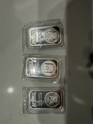 Lot Of 3 1 Oz Silver Bullion .999