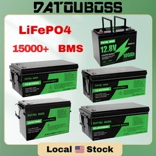 LiFePO4 12V 100Ah Lithium Battery 200Ah 300Ah Deep Cycle  RV Solar Off-grid US