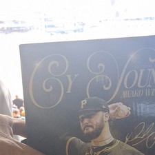 Paul Skenes Pittsburgh Pirates Signed Original Baseball Photo - Cy Young Award