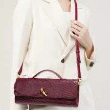 Luxury Women Top-Handle Evening Bag Crocodile Pattern Crossbody Shoulder Bags