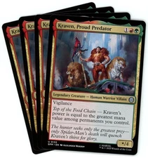 x4 Kraven, Proud Predator - 0132 - Marvel's Spider-Man - MTG - NM/M - English