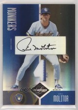 2004 Leaf Limited Monikers Jersey Number Signatures 28/50 Paul Molitor Auto uk2