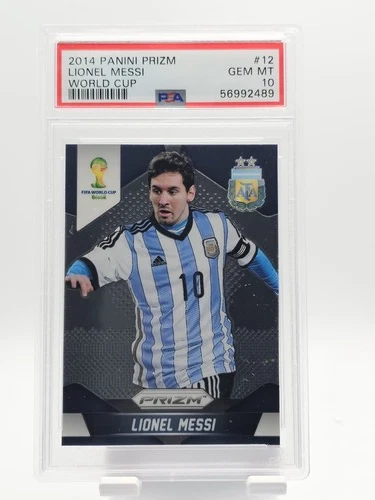 LIONEL MESSI 2014-15 PANINI PRIZM WORLD CUP #12 ARGENTINA PSA 10 A Q6159