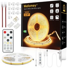 COB LED Strip Light Warm White 3000K, 32.8ft Dimmable Bright 24V Led Tape Lig...