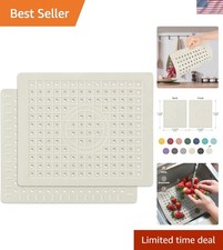 Kitchen Sink Mat, 12" x 10" Dish Drying Mat, Sink Protector Mats for Bottom o...