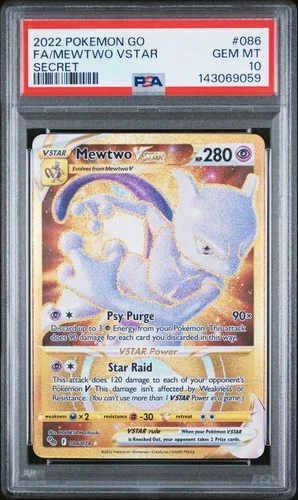 Fa/Mewtwo Vstar Pokemon Go 086  PSA 10