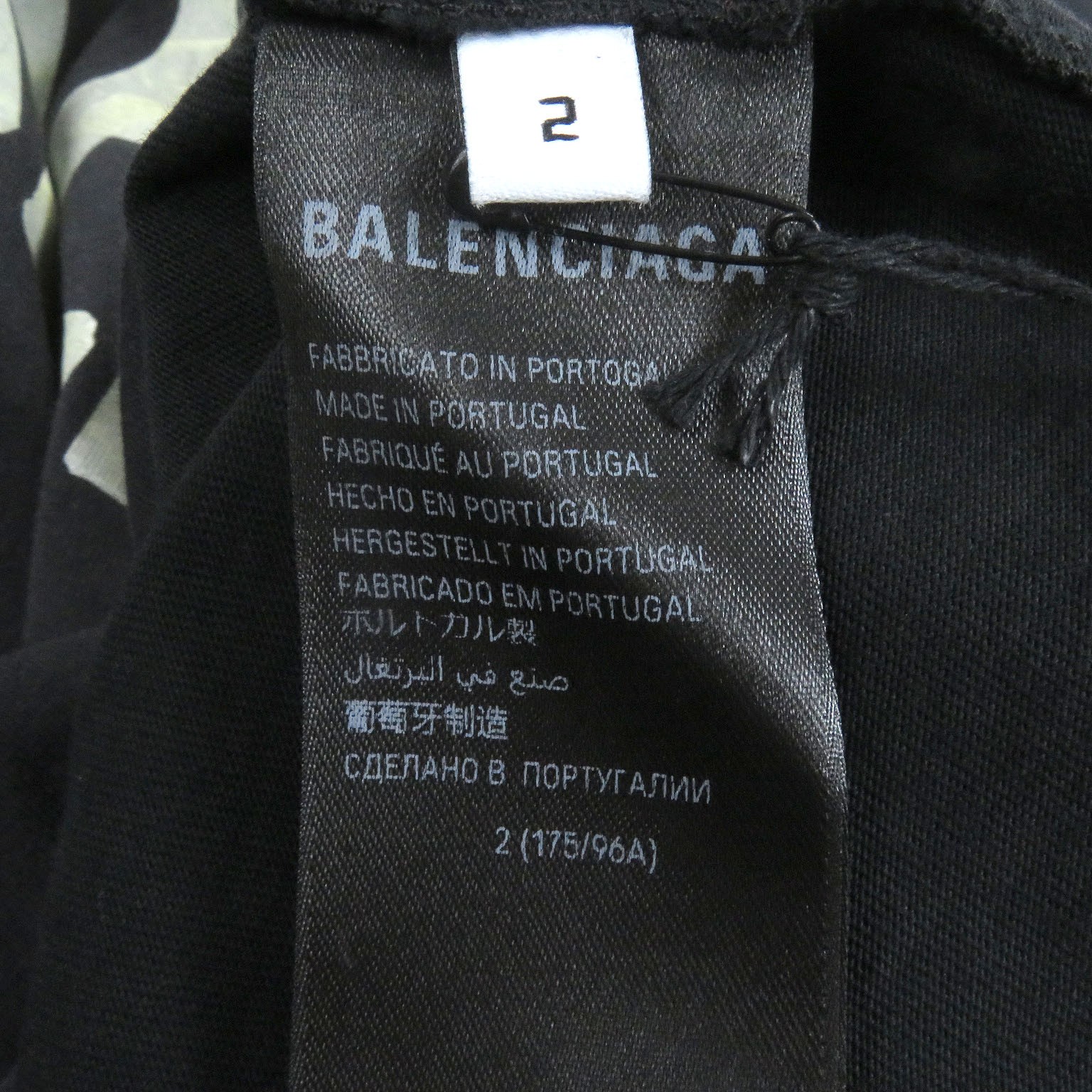 BALENCIAGA Men's T-Shirt Unused Tape Type Oversized Long Sleeve Gray/Black 2 thumbnail 7