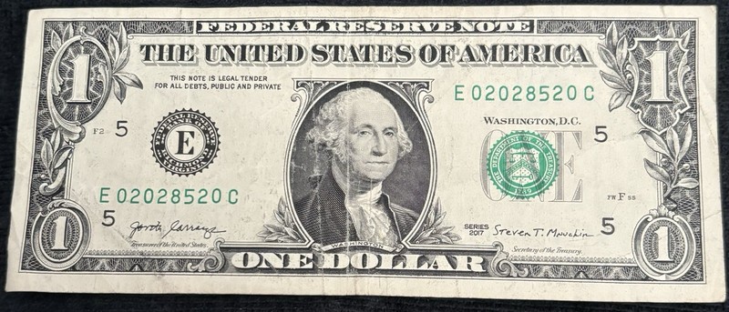 2017 Richmond $1 Bill May 20th 2028 Future Date Note