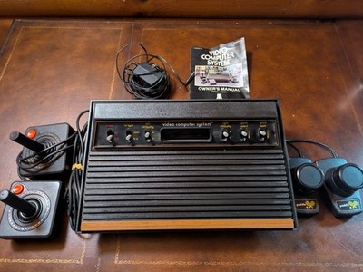 Atari 2600 Launch Edition Console With Cords Controllers, Paddles, Manuel & game