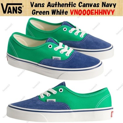 Vans Authentic Canvas Navy Green White VN000EHHNVY Herren Gr.