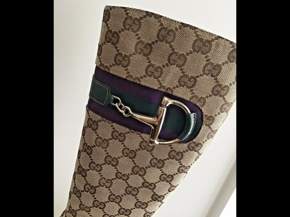 Gucci GG Signature Knee High Boots S 9 B Excellent! - Image 2 of 4