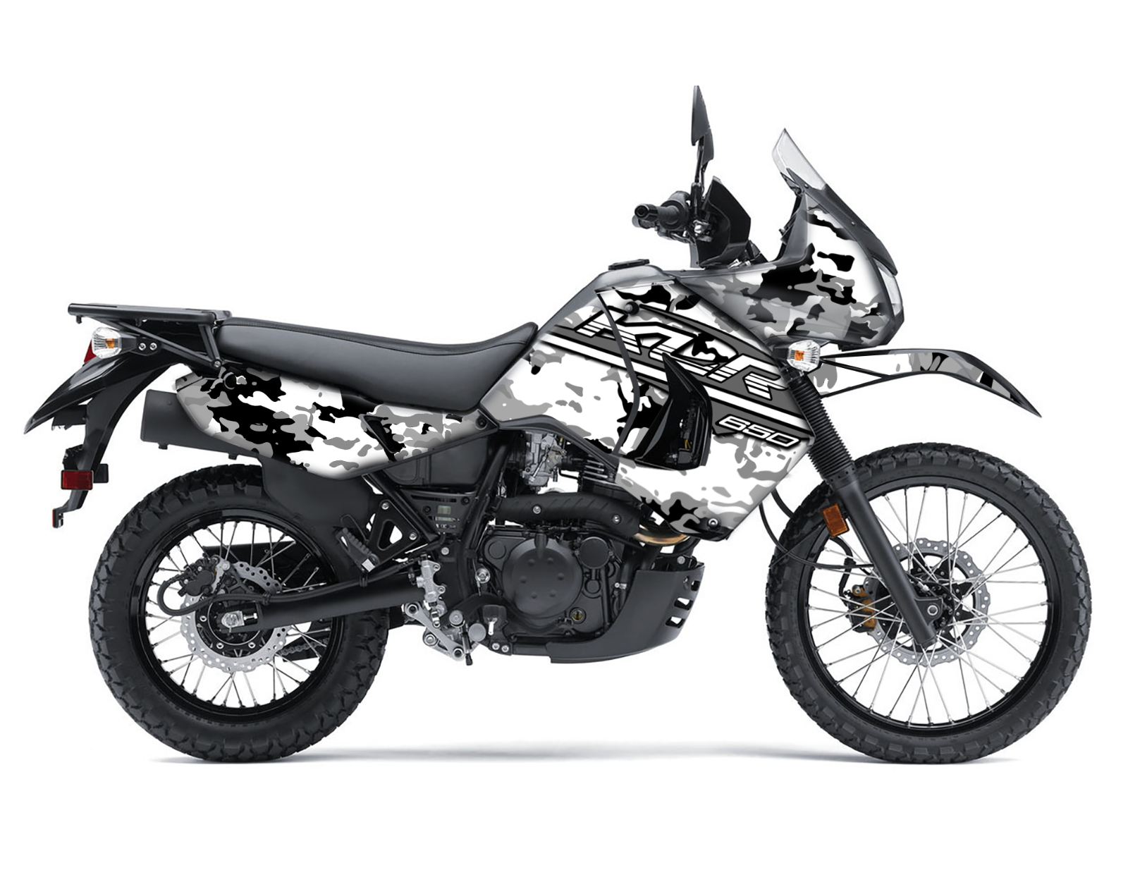 Klr Graphics KLR650 KAWASAKI GRAPHICS KIT FULL SNOW CAMOUFLAGE FIT 2008 - 2018 | eBay