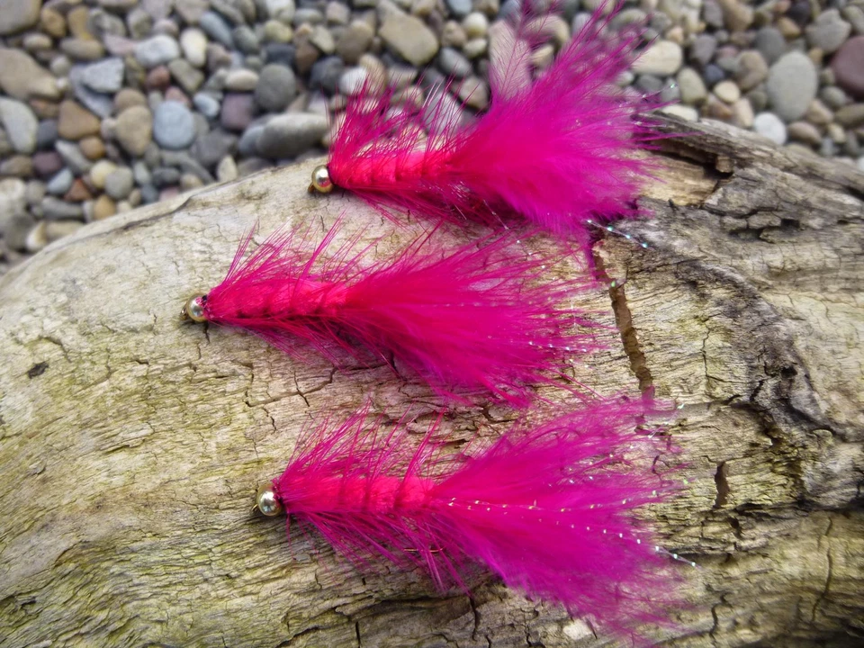 3 St. Goldkopf WOOLY BUGGER Streamer # 6 Regenbogen-Lachs-Meer-Forelle Saibling - Bild 1 von 1