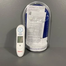 Walgreens Infrared Digital Ear Thermometer LED Temperature Indicator 3 Colors