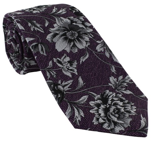 Shaded Floral Silk Tie - Picture 16 of 18