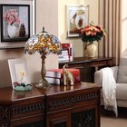 Retro Tiffany Table Lamp Baroque Stained Glass Desk Lamp Antique Decor 18" Tall