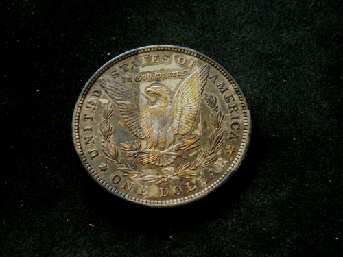 1879-p $1 Morgan Silver Dollar naturally toned. - Picture 4 of 4
