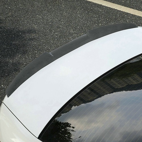 Universal 115cm Carbon Fiber Look Car Rear Trunk Spoiler Tail Edge Lip Wing Trim - Picture 7 of 10
