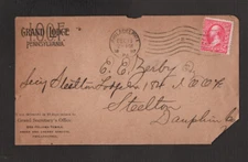 Postal Cover - Philadelphia , Pa - Dec 18, 1897 - With Letter