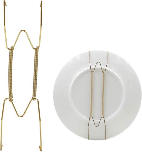 Telleraufsteller Telleraufhänger 10 Stück Wandteller Karabinerhaken Halter hängend Draht - Bild 1 von 10