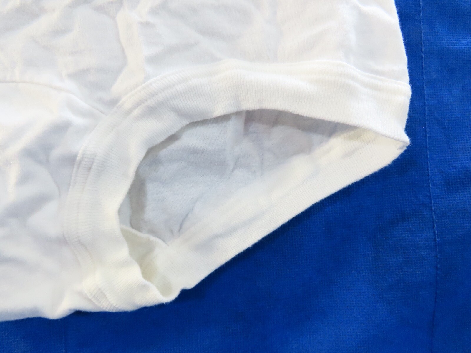 VTG UNDERSCORE BRIEFS Soft Thin WHITE COTTON KNIT Granny Panties LEG