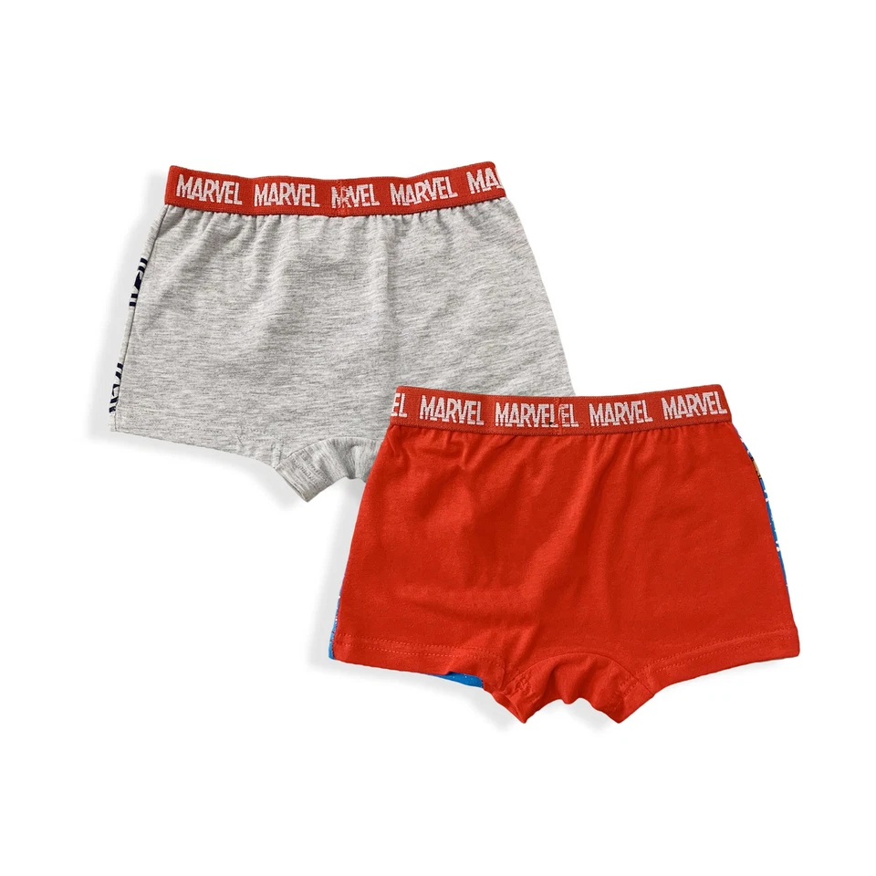 Set 2 Boxer Marvel Avengers ufficiale bambino shorties mutandine intimo 5963 - Immagine 2 di 3